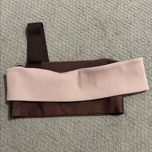 Elegant Brown and Pink Women's Crop Top